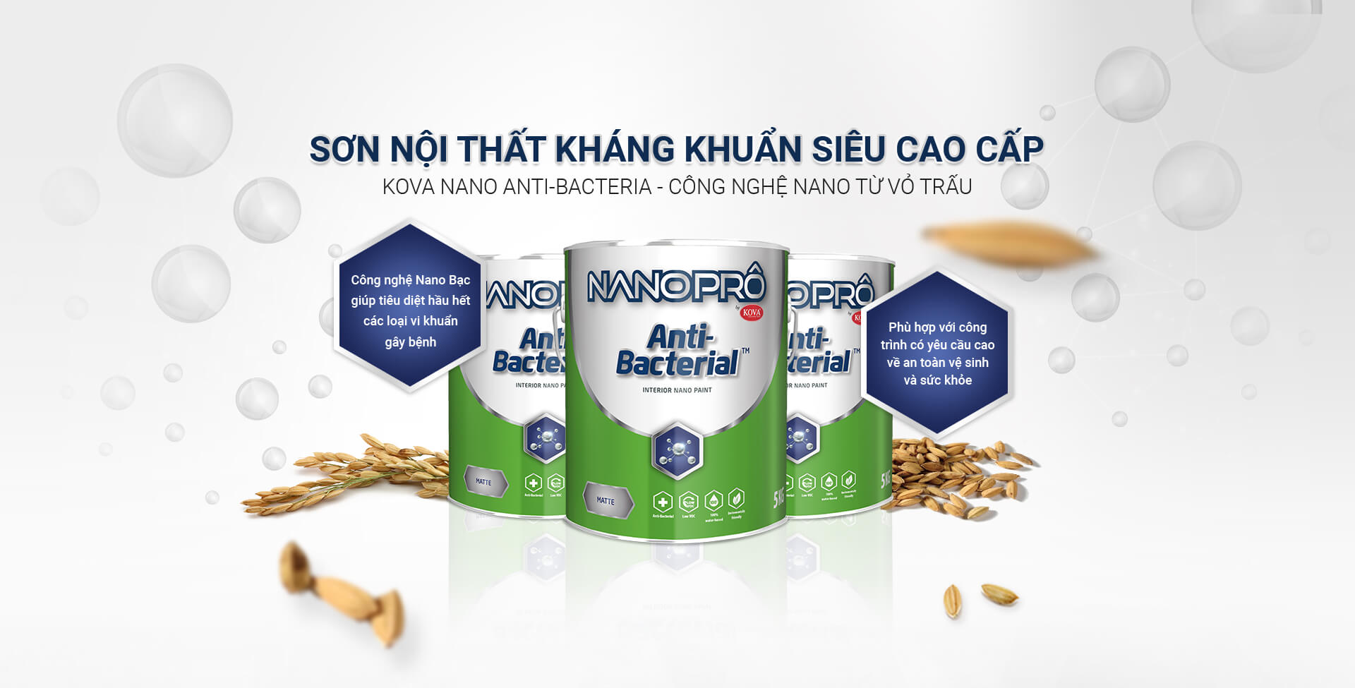 Sơn Nội Thất Kháng Khuẩn Siêu Cao Cấp KOVA NANO Anti-Bacteria