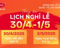 THÔNG BÁO LỊCH NGHỈ LỄ 30/4 & 1/5