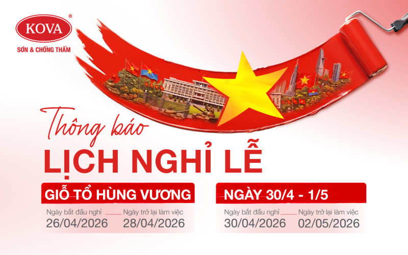 THÔNG BÁO LỊCH NGHỈ LỄ: GIỖ TỔ HÙNG VƯƠNG 10/3 VÀ 30/4 – 1/5
