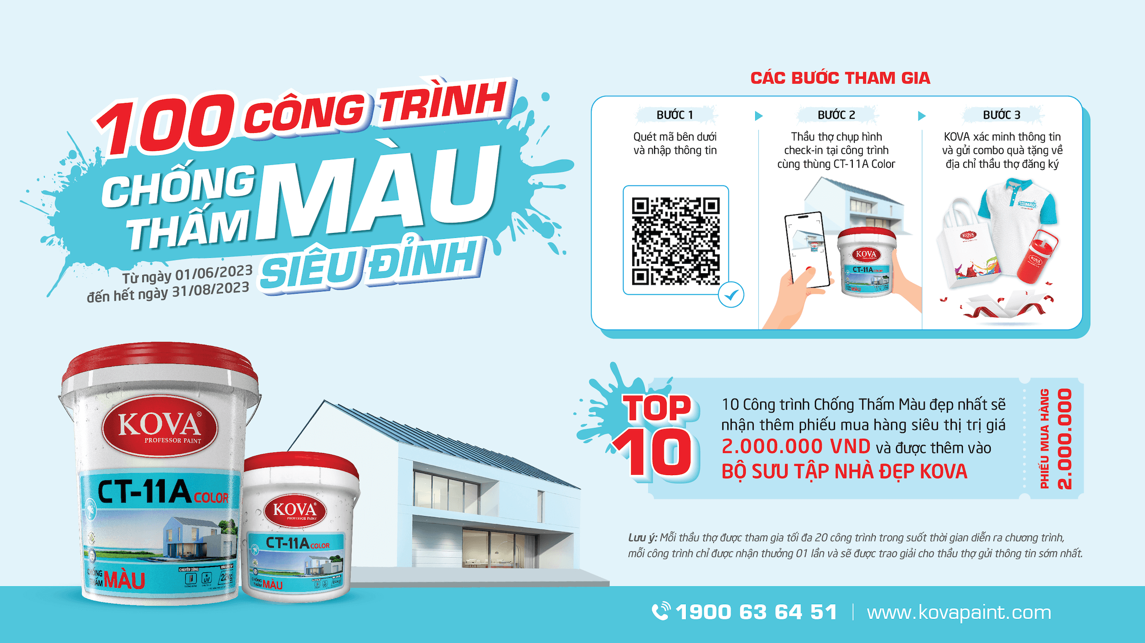 CHƯƠNG TRÌNH “100 CÔNG TRÌNH CHỐNG THẤM MÀU SIÊU ĐỈNH”