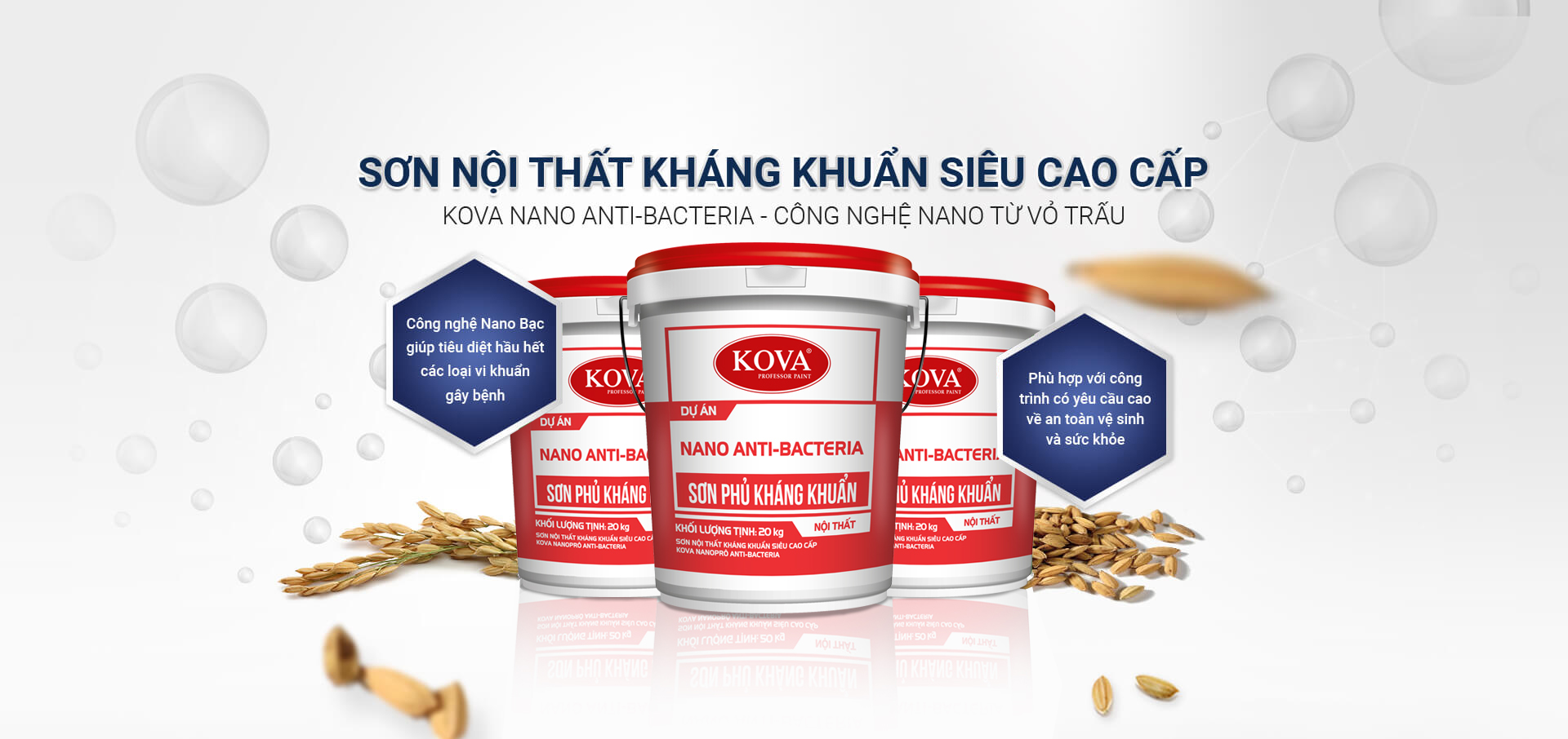 Sơn Nội Thất Kháng Khuẩn Siêu Cao Cấp KOVA Nano Anti-Bacterial