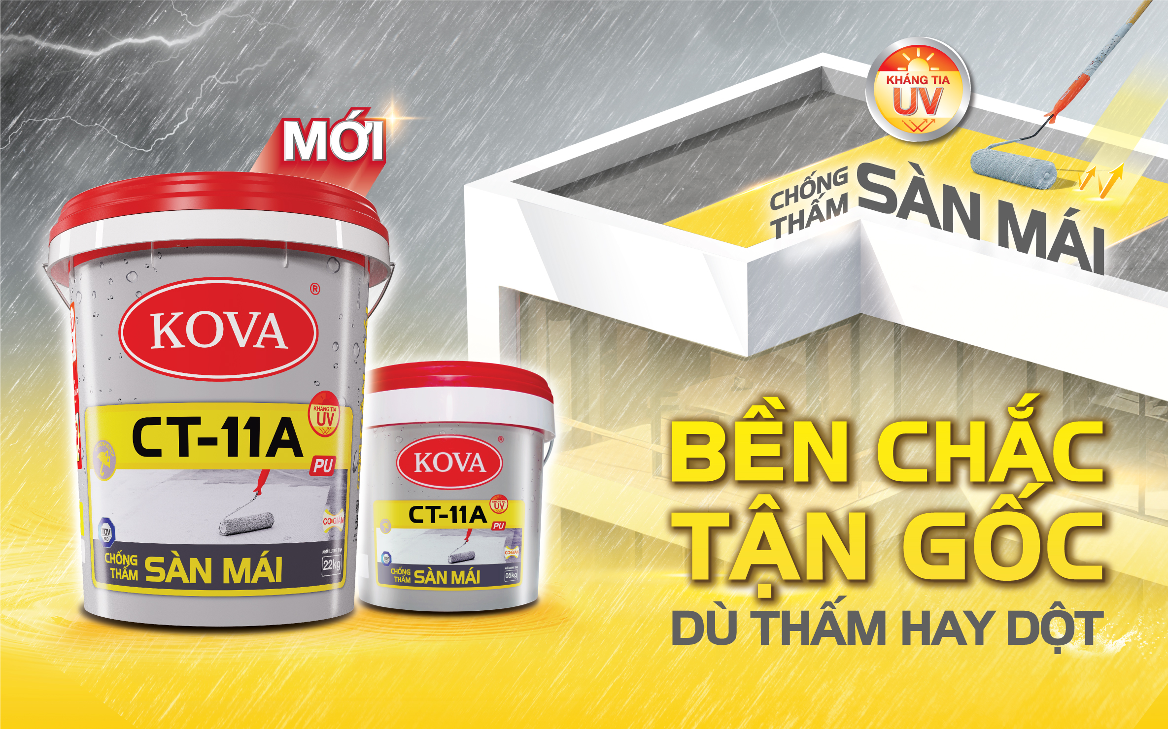 Chất Chống Thấm KOVA CT-11A PU Sàn Mái
