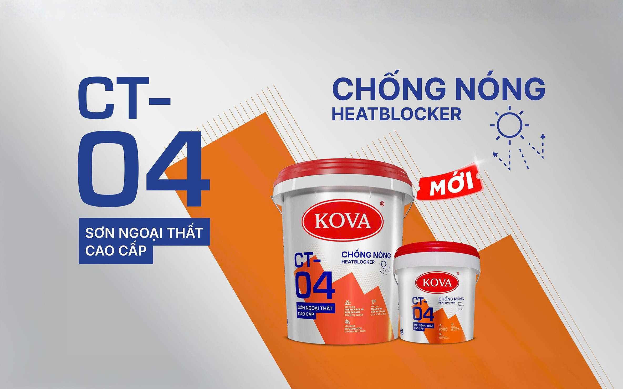 Sơn ngoại thất cao cấp KOVA CT-04 Chống Nóng