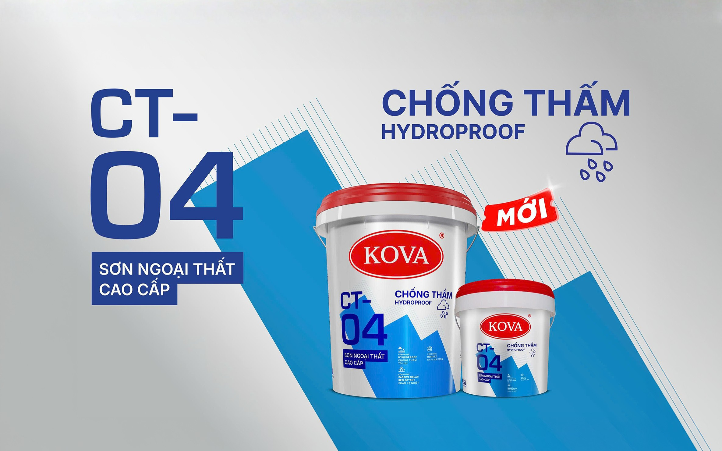 Sơn Ngoại Thất Cao Cấp KOVA CT-04 Chống Thấm