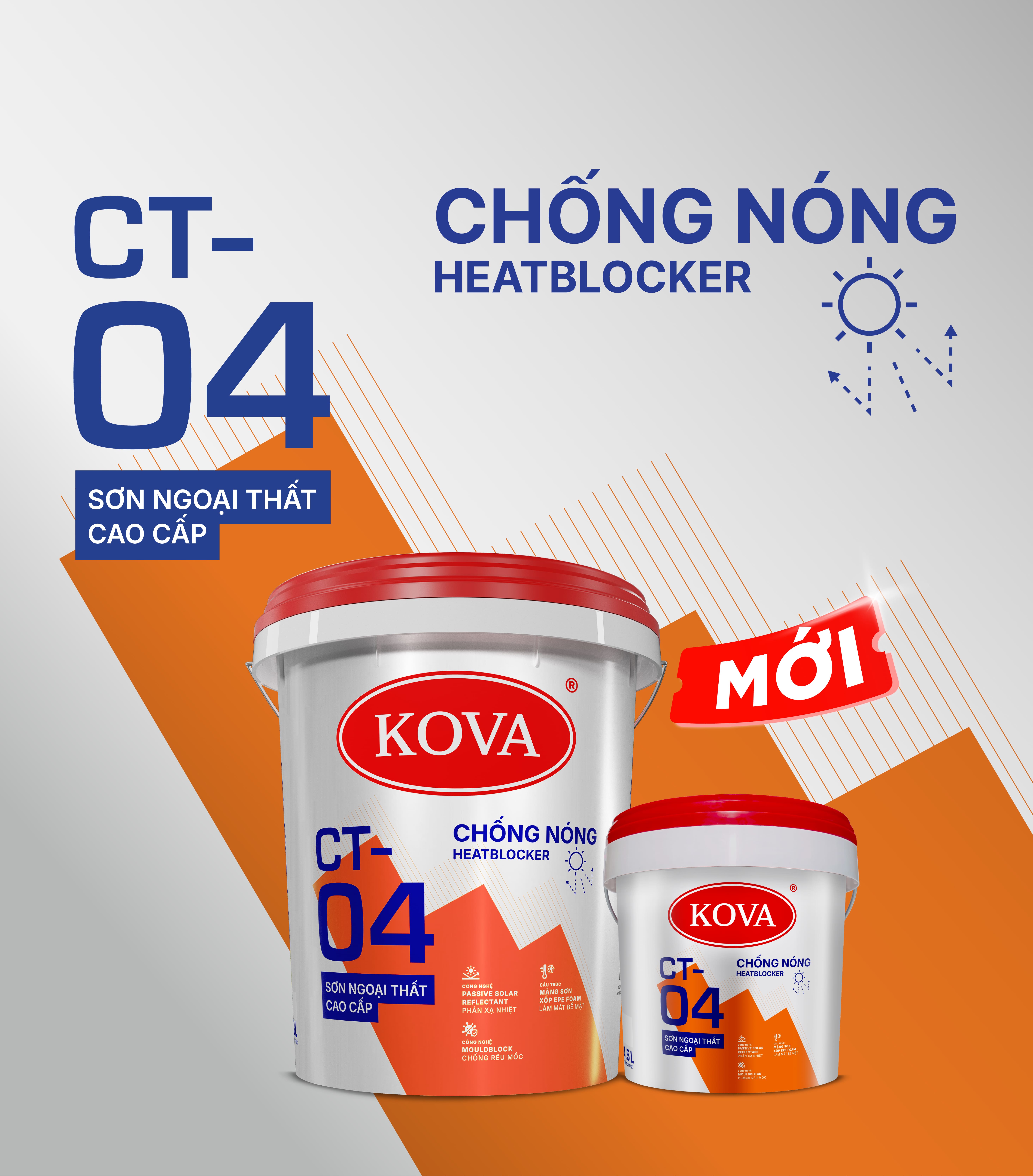 Sơn ngoại thất cao cấp KOVA CT-04 Chống Nóng