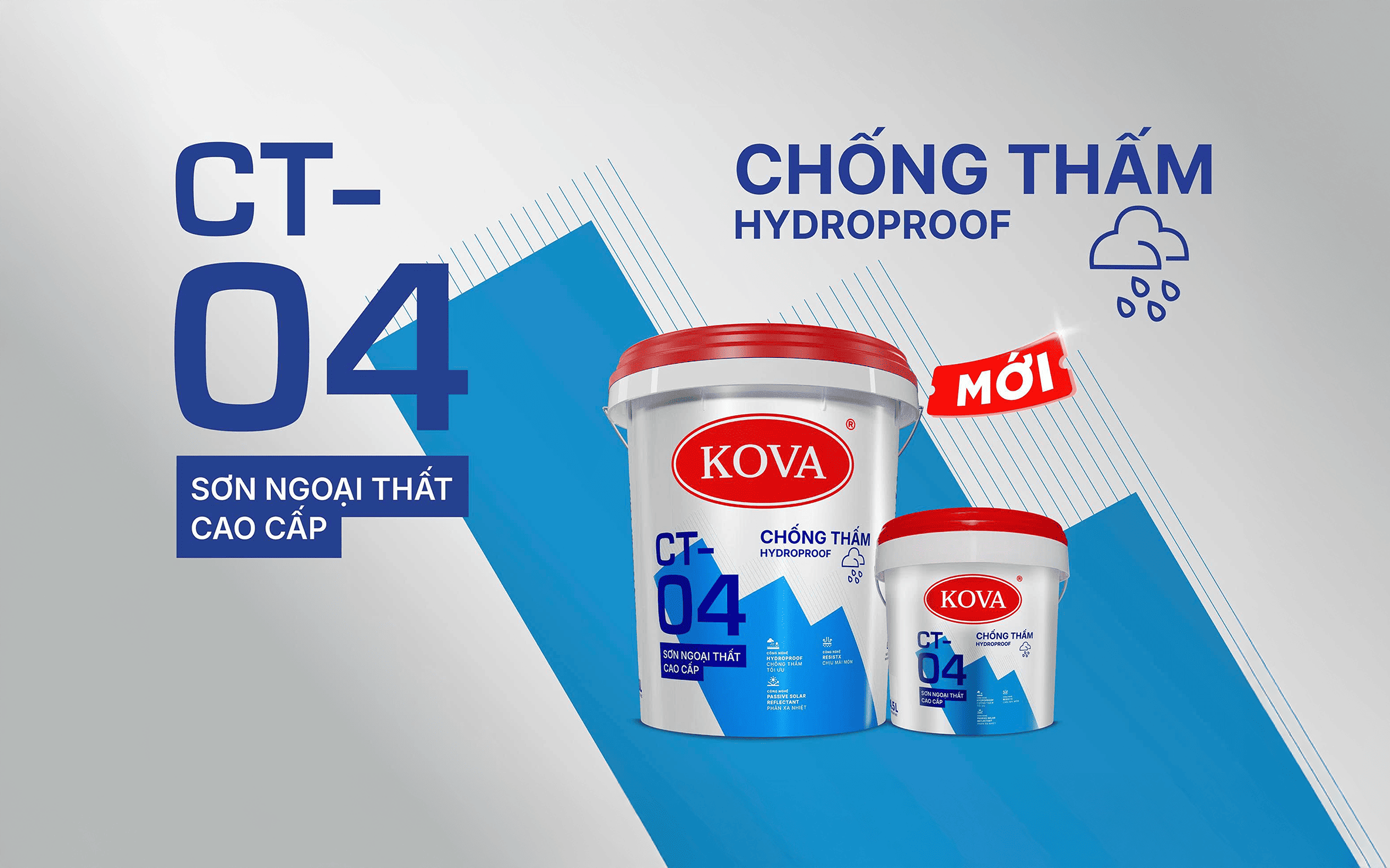 Sơn Ngoại Thất Cao Cấp KOVA CT-04 Chống Thấm