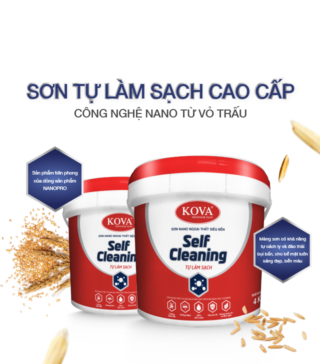 Công nghệ Nano trong sơn ngoại thất Kova với tính năng tự làm sạch