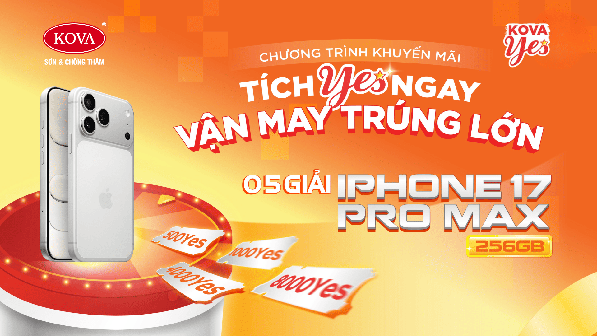 KẾT QUẢ QUAY SỐ TRÚNG THƯỞNG CHƯƠNG TRÌNH TÍCH YES NGAY VẬN MAY TRÚNG LỚN